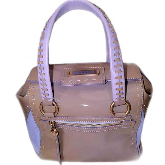 Versace Box Bicolor Leather Satchel - Picture 3 of 17